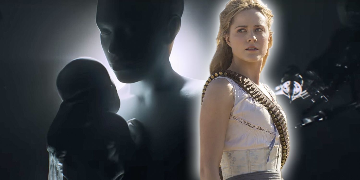 Dolores and a baby in Westworld