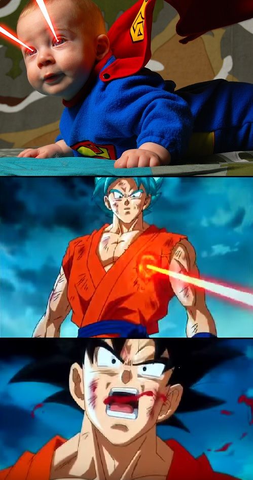 Goku Superman Meme Baby Warrior