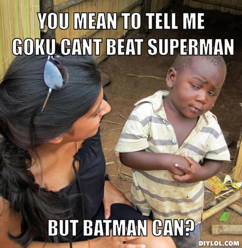 Goku Superman Meme Batman Victory