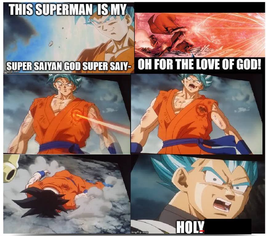 Goku Superman Meme Just Saiyan One Hit Wonder