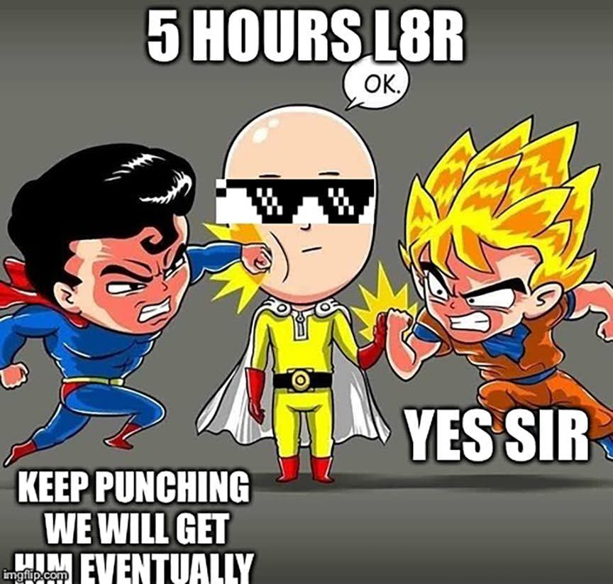 Goku Superman Meme One Punch Man
