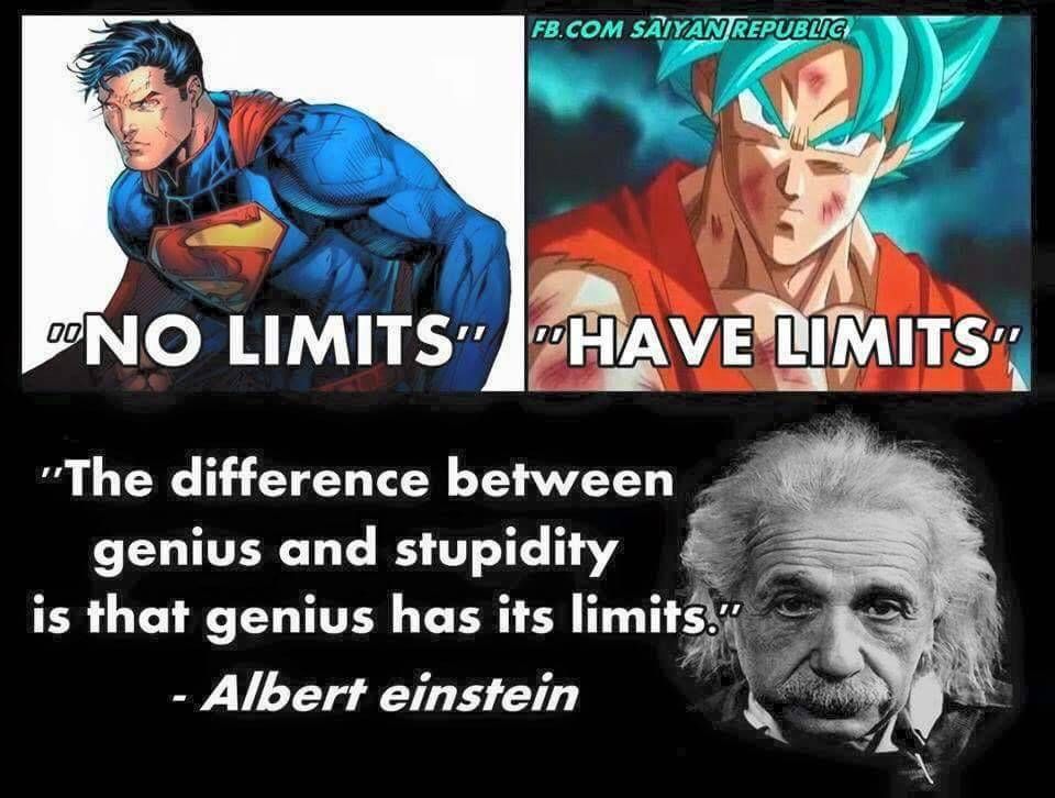 Goku Superman meme genius limits