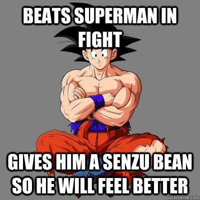 Goku Superman meme good guy