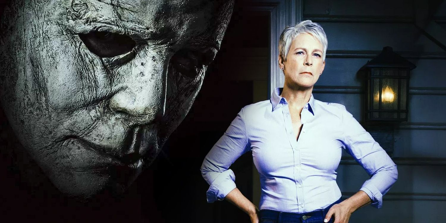 Halloween 2018 Michael Myers and Jamie Lee Curtis as Laurie Strode