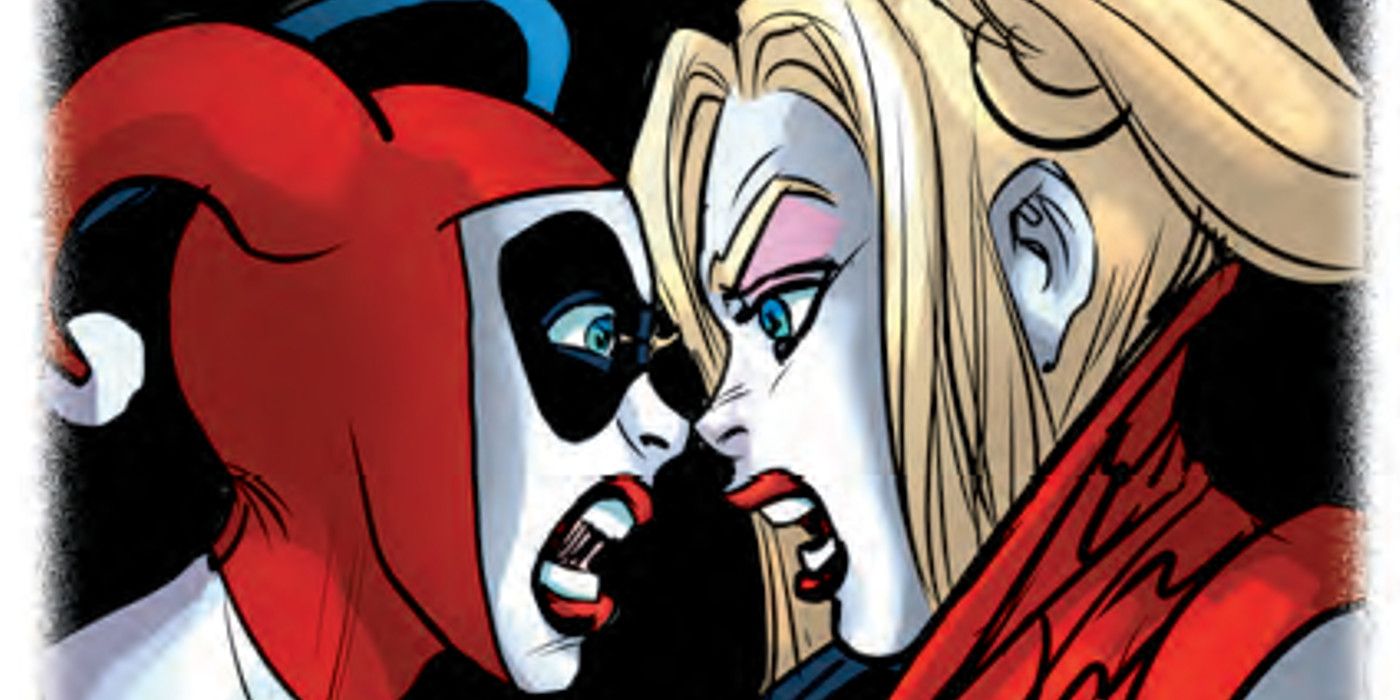 Harley Quinn argues with herself