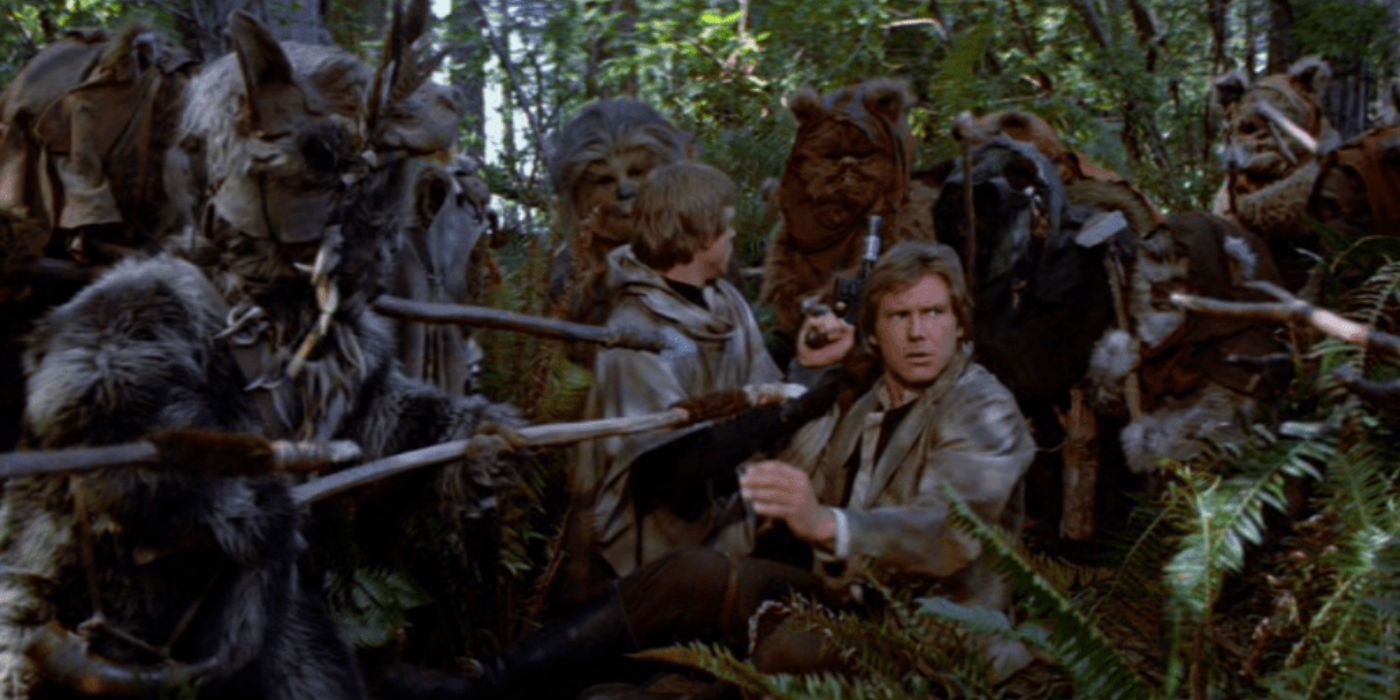 Harrison Ford Return Of The Jedi Ewoks
