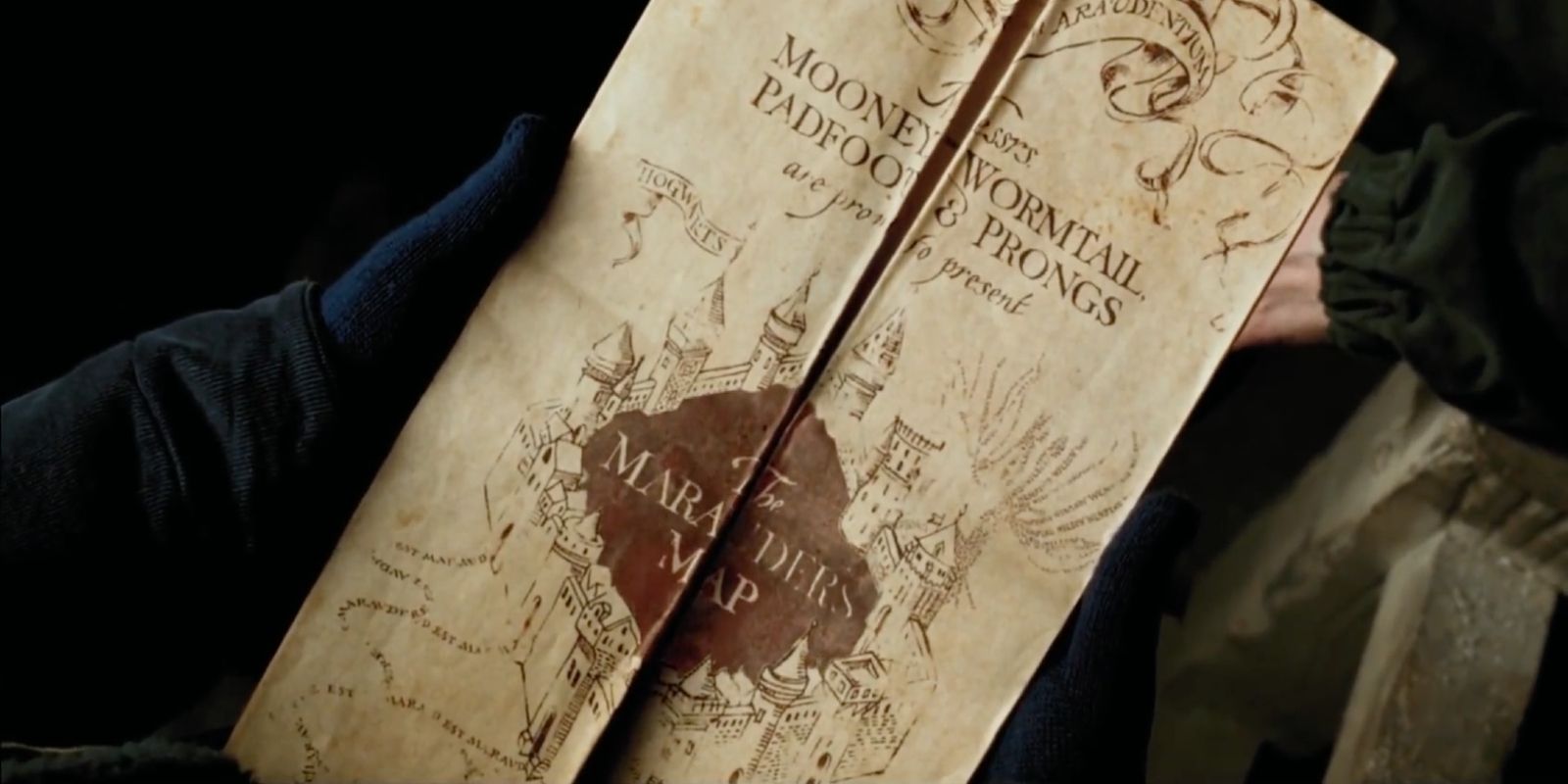 The Marauder's Map as seen in Harry Potter and the Prisoner of Azkaban.