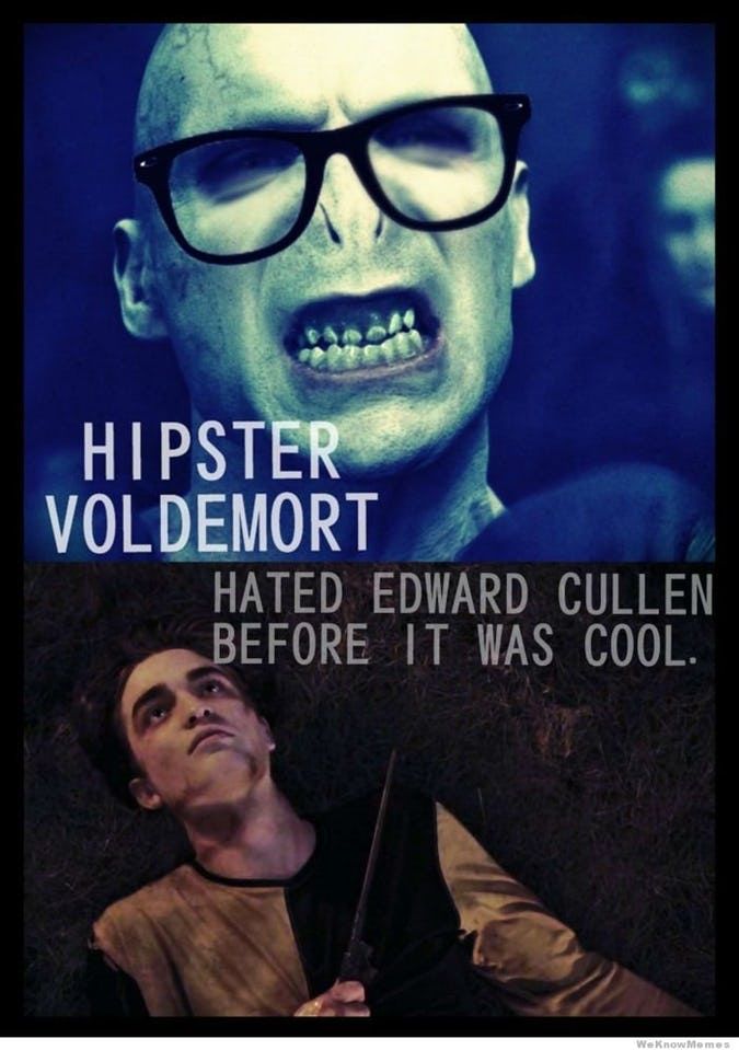 Hipster Voldemort Cedric Diggory Harry Potter Meme
