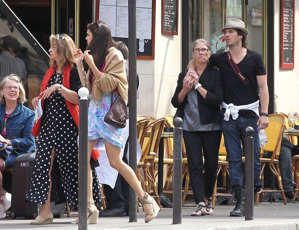 Ian and Nina in Paris with their mothers