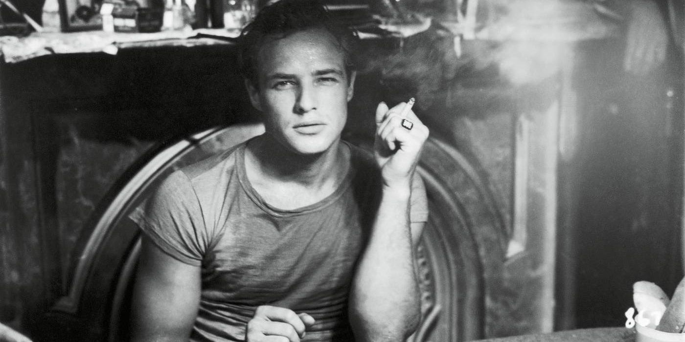 Stanley smokes a cigarette from A Streetcar Named Desire 