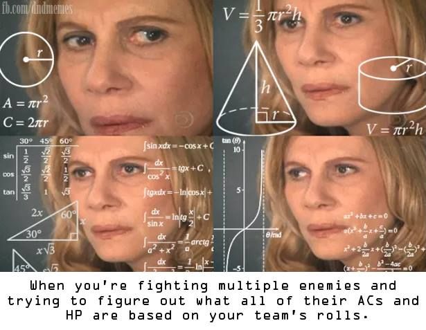 Metagaming and math for D&amp;D players meme