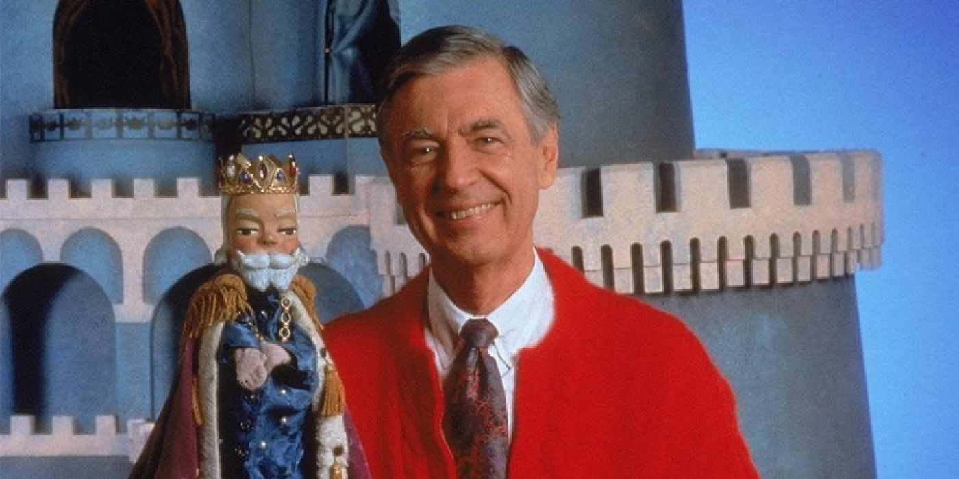 Mr. Rogers with a puppet