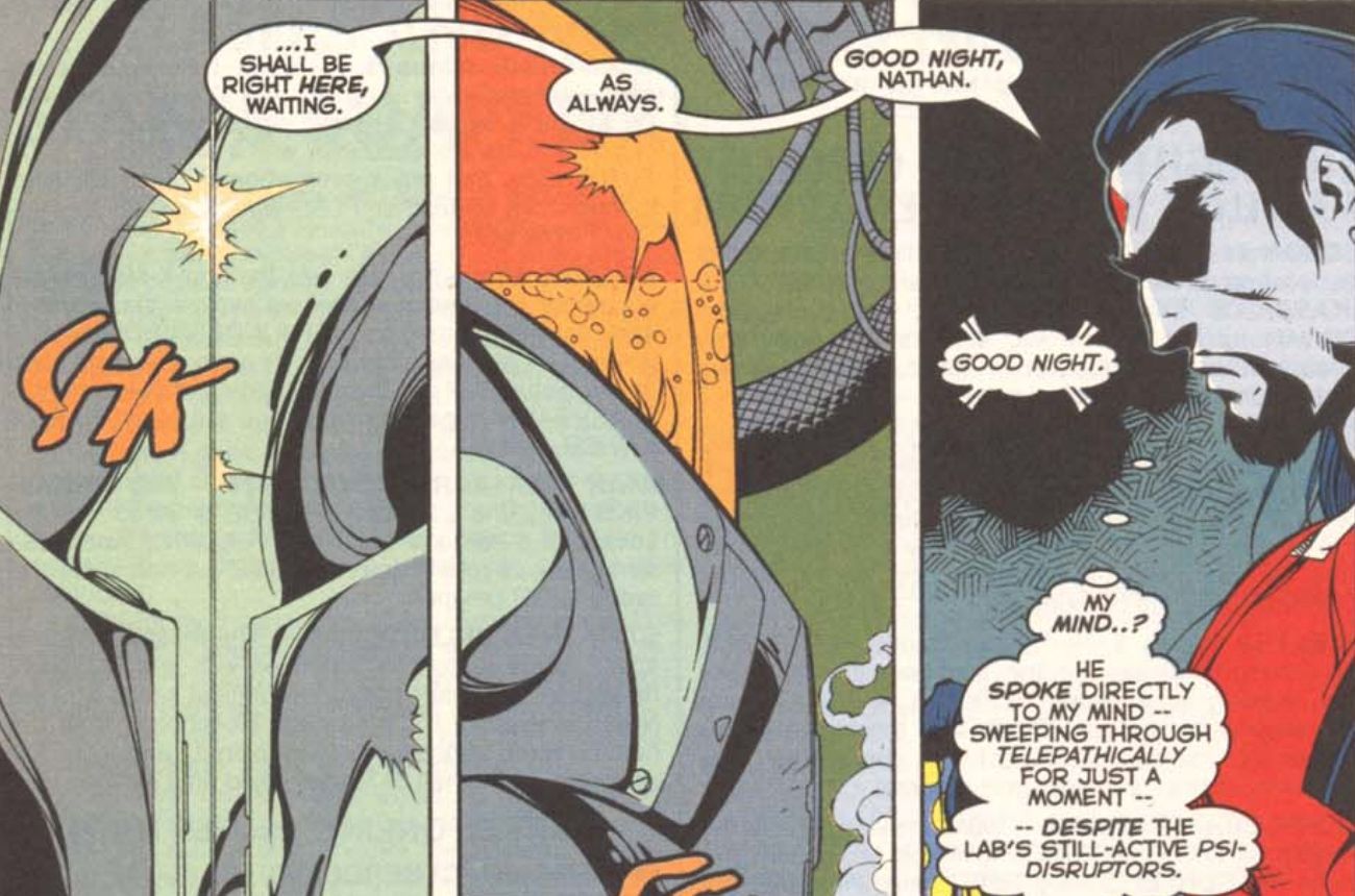 Nathaniel Grey Breaks Through Sinsisters PsiBlocks in X-Man Minus 1