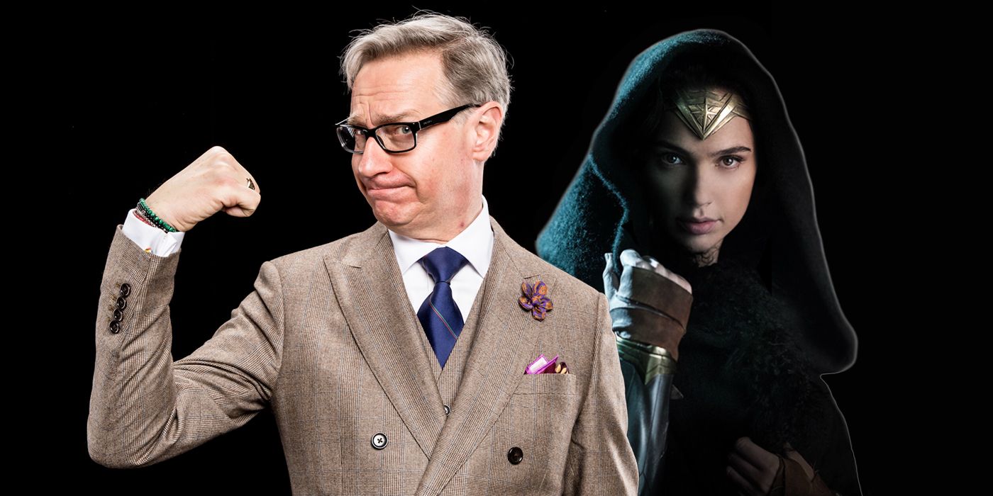 Paul Feig and Gal Godot as Wonder Woman