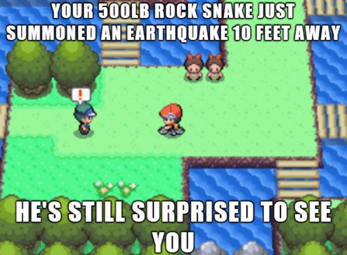 Pokemon earthquake surprise meme