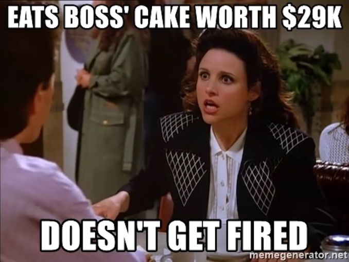 Seinfeld Meme Elaine Eats Cake