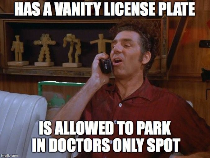 Seinfeld Meme Kramer Vanity License Plate