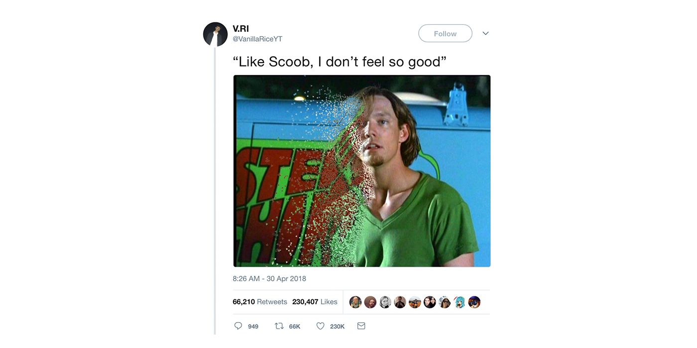Shaggy Infinity War meme