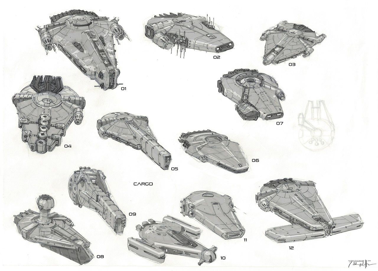 Solo - Alternative Millennium Falcon designs 1