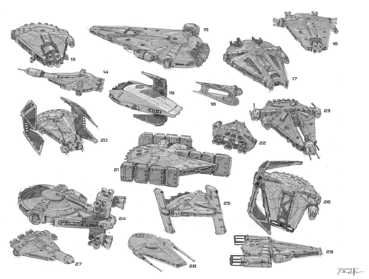 Solo - Alternative Millennium Falcon designs 2