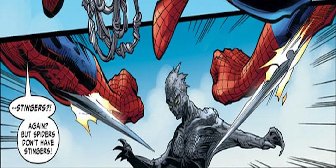Spider-Man uses Stingers in a fight in Marvel Comics