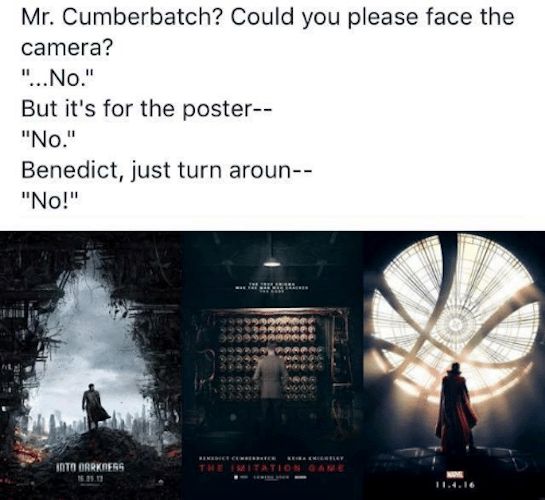 Star Trek movie memes Benedict Cumberbatch posters