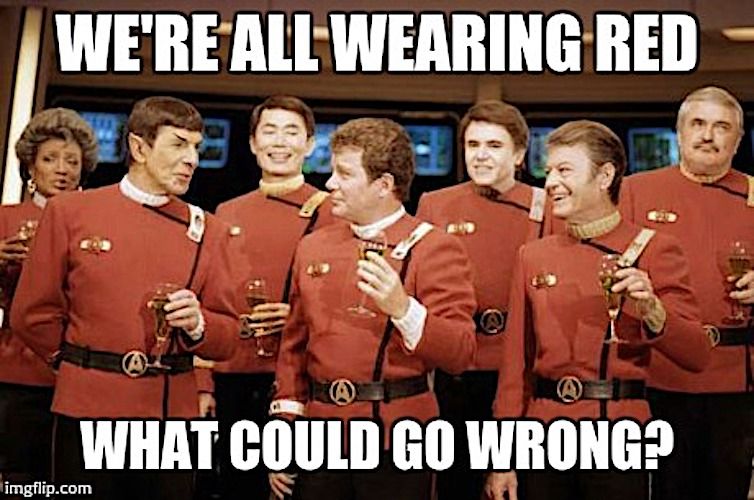 Star Trek movie memes red uniforms