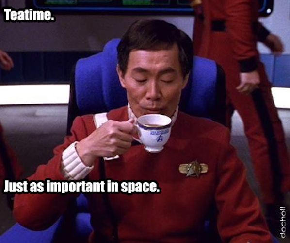 Star Trek movie memes tea time