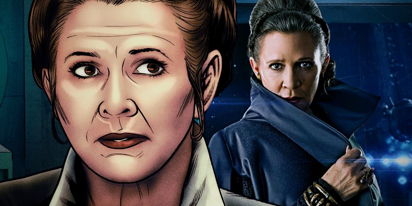 Leia Organa as featured in Star Wars comics for the sequel trilogy and The Last Jedi