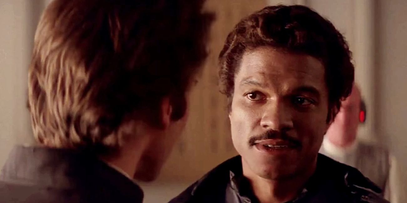Lando greets Han on Cloud City in The Empire Strikes Back