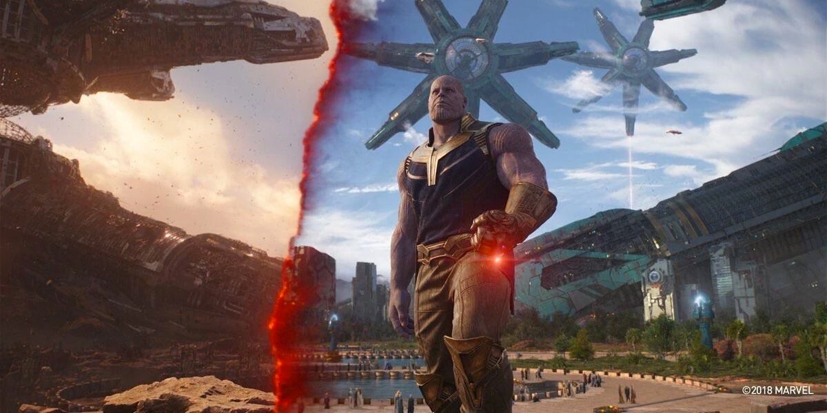Thanos on Titan in Avengers Infinity War