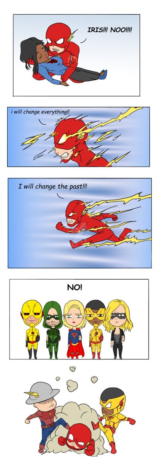 The Flash Stopping Barry from Changing the Past