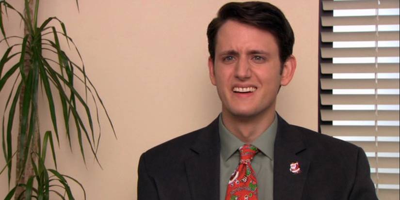 Zach Woods as Gabe Lewis giving an interview on The Office