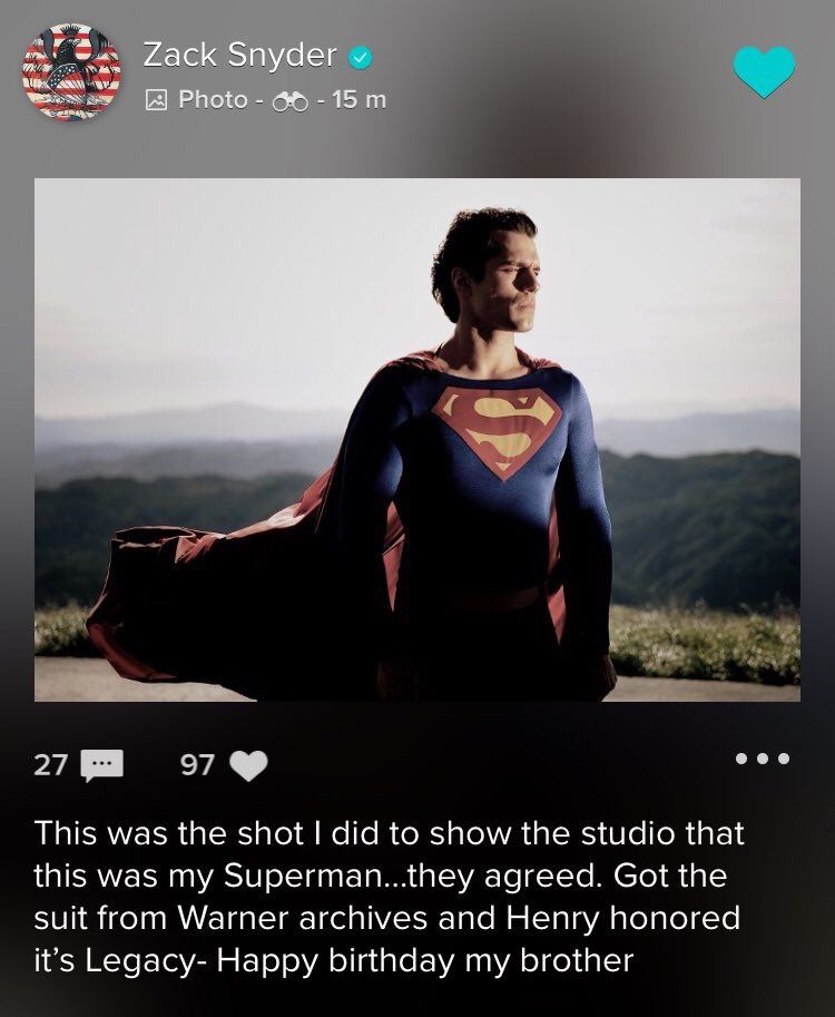 Zack Snyder&rsquo;s Photo That Got Cavill Henry Cast as Superman