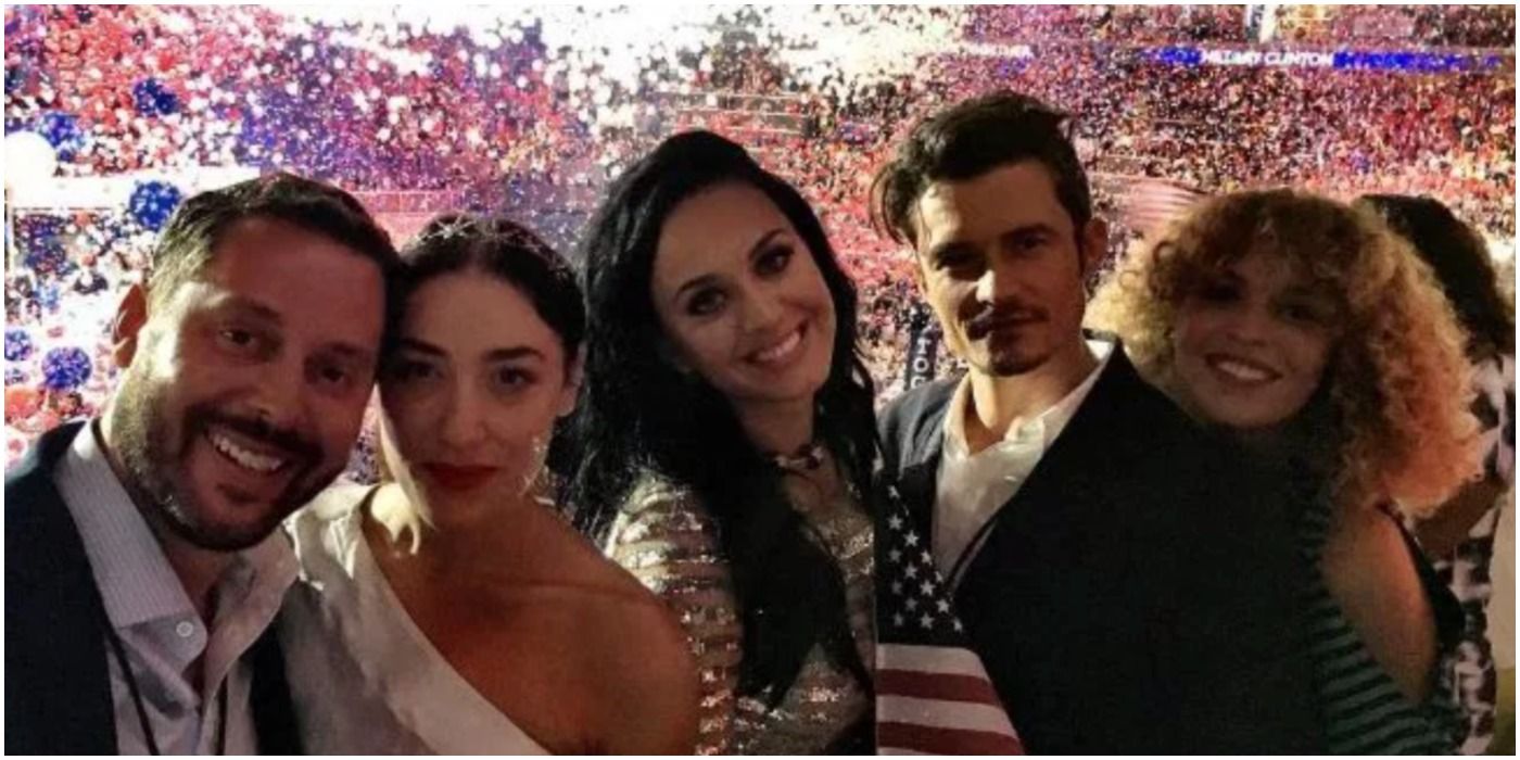Katy Perry and Orlando Bloom at Democratic National Convention 