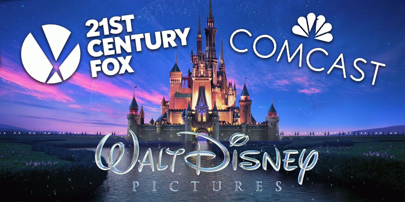 Disney and 21st Century Fox and Comcast logos together