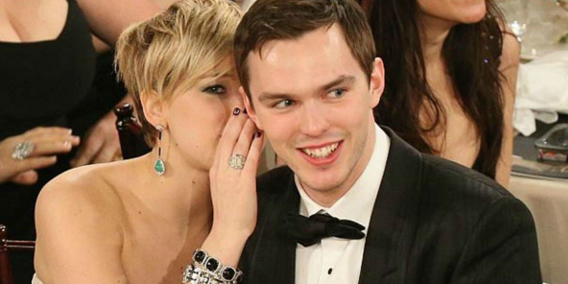 Jennifer Lawrence and Nicholas Hoult at awards show