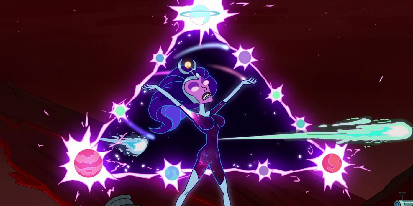 Supernova using her powers in Rick and Morty