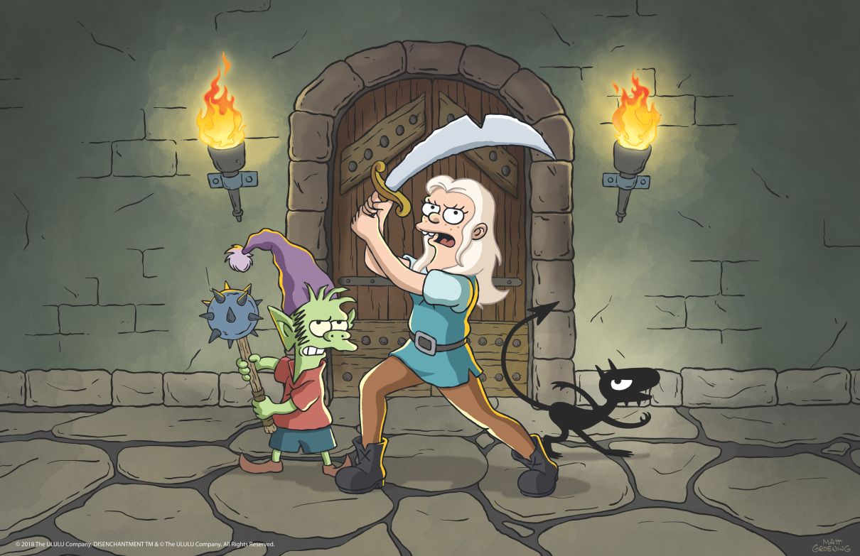 Bean Elfie and Lucy fighting in Disenchantment