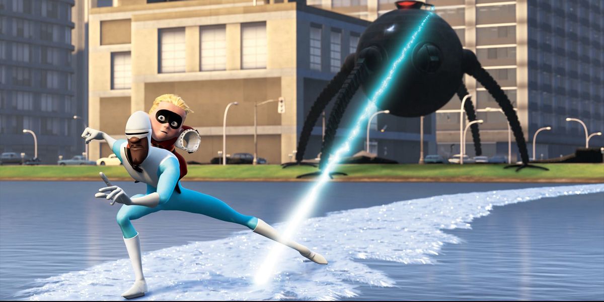 Frozone fights the Omnidroid