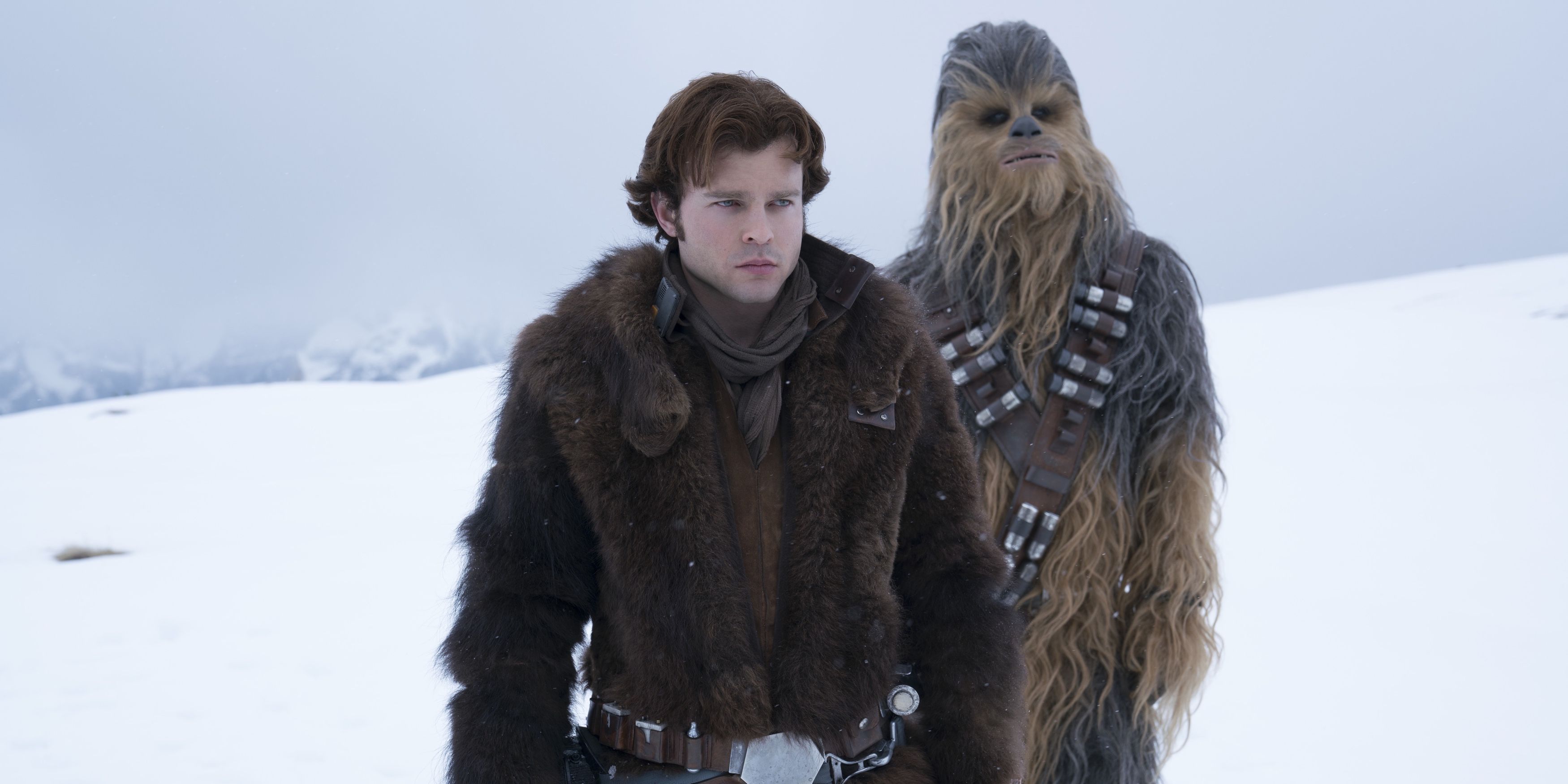 Alden Ehrenreich a Han and Joonas Suotamo as Chewbacca in Solo A Star Wars Story