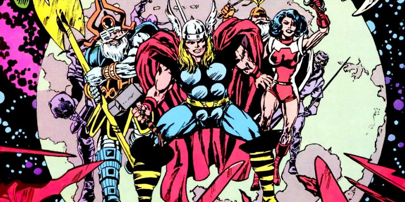 Thor, Odin and Sif represent the Asgardians in Marvel Comics