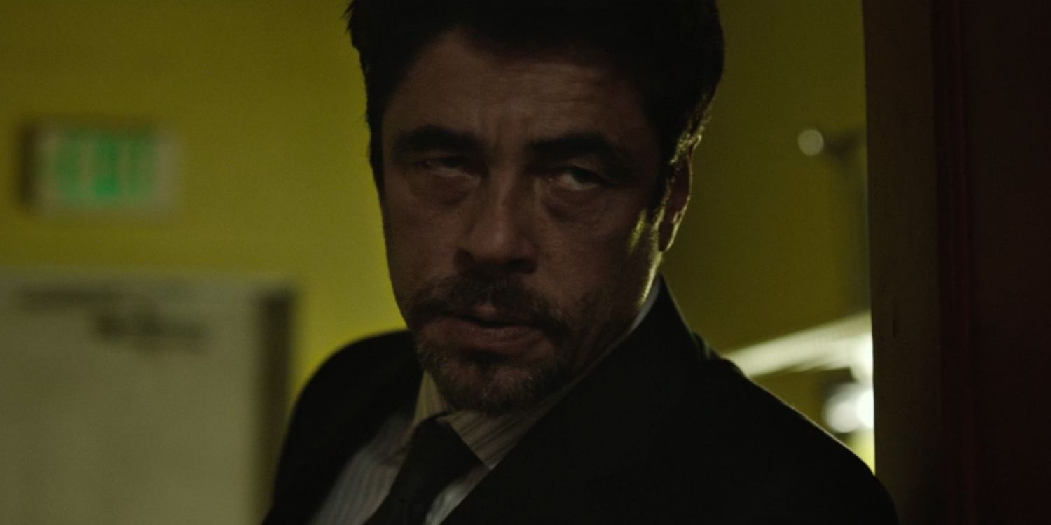Benicio del Toro at the end of Sicario Soldado