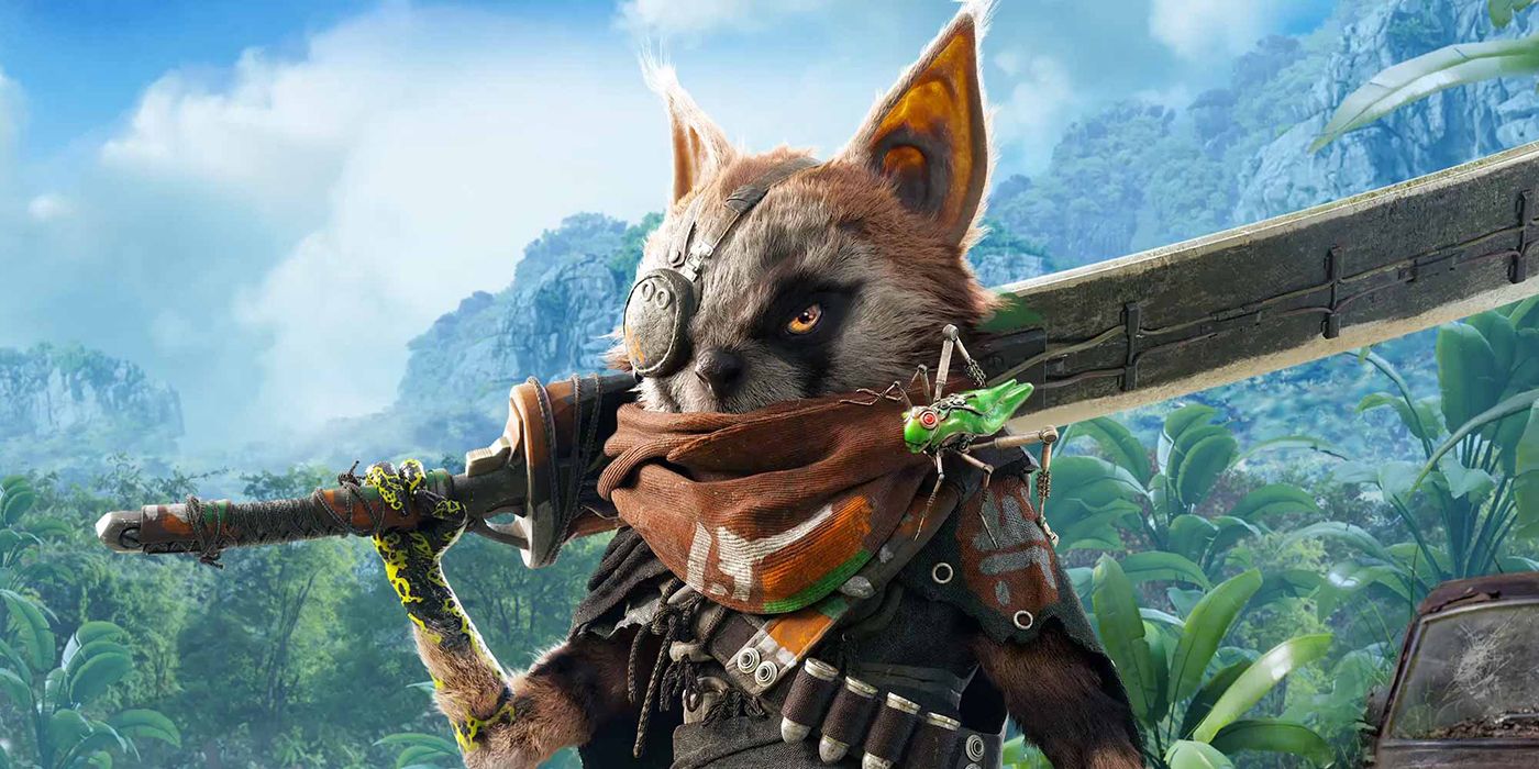 A warrior holding a sword in Biomutant