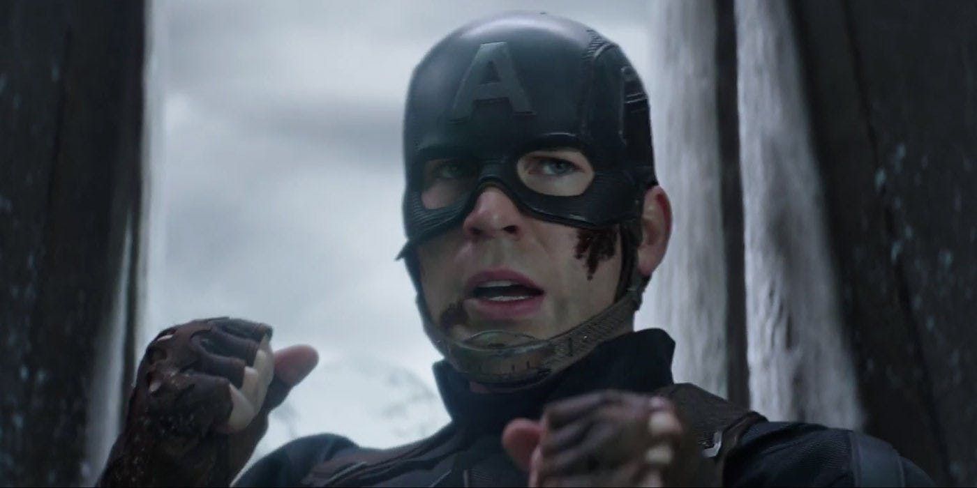 Captain America holds up his fists in Captain America: Civil War