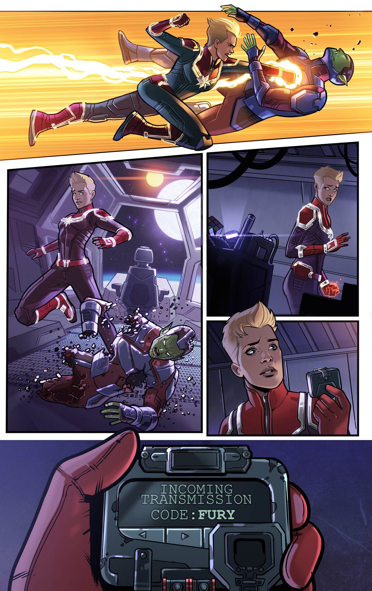 Captain Marvel Nick Fury Infinity War Fan Art