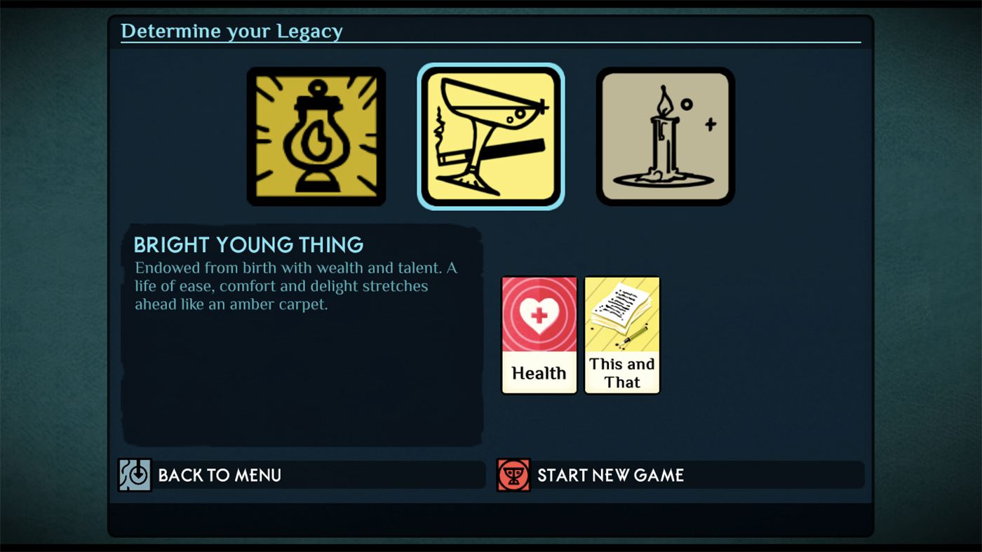 Cultist Simulator Choosing Legacy