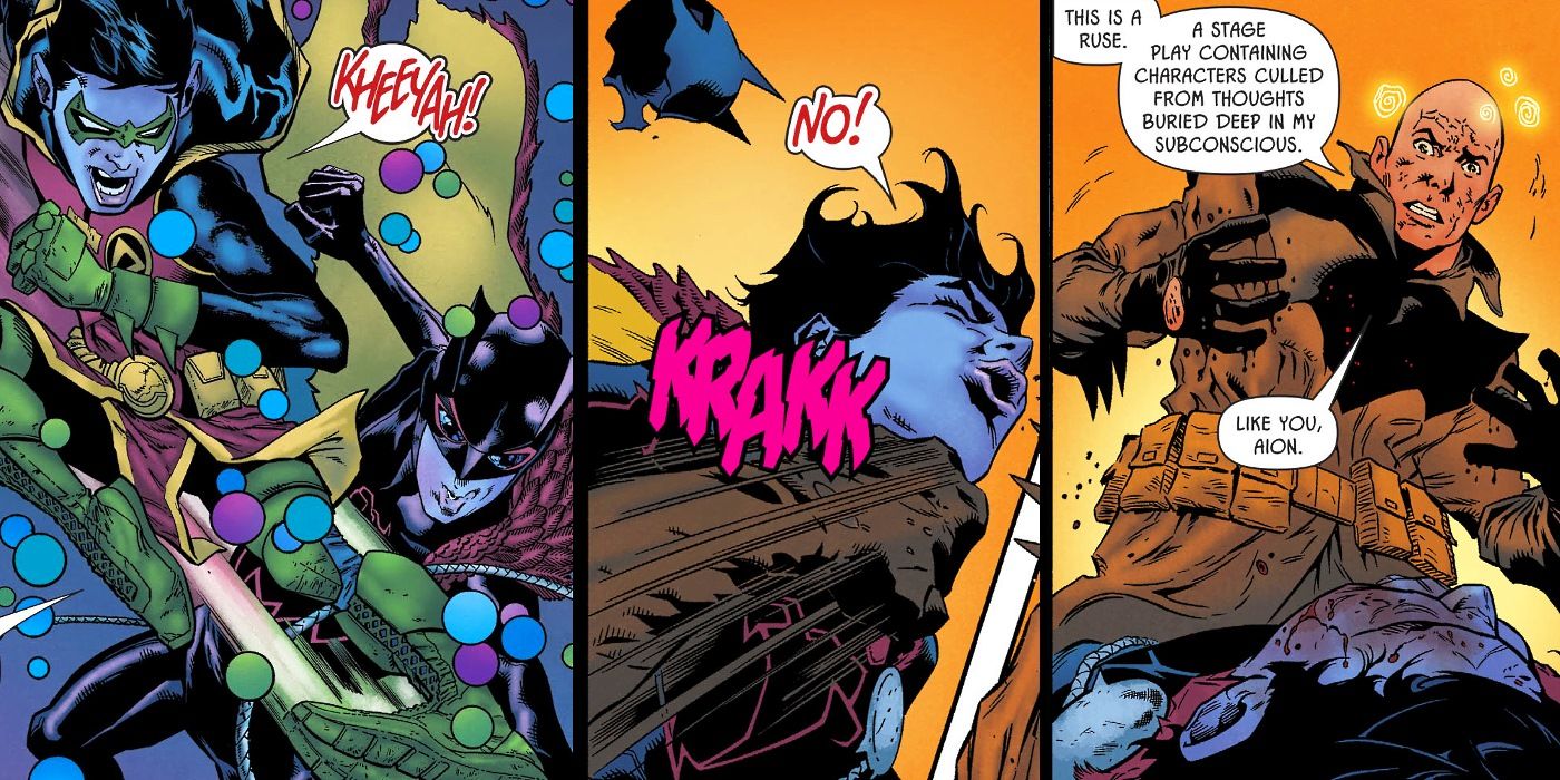Damian Wayne Fights Aion Batman Comic