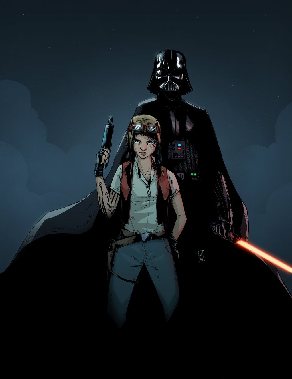 Star Wars - Darth Vader and Doctor Aphra Fan Art by Mono-Owl