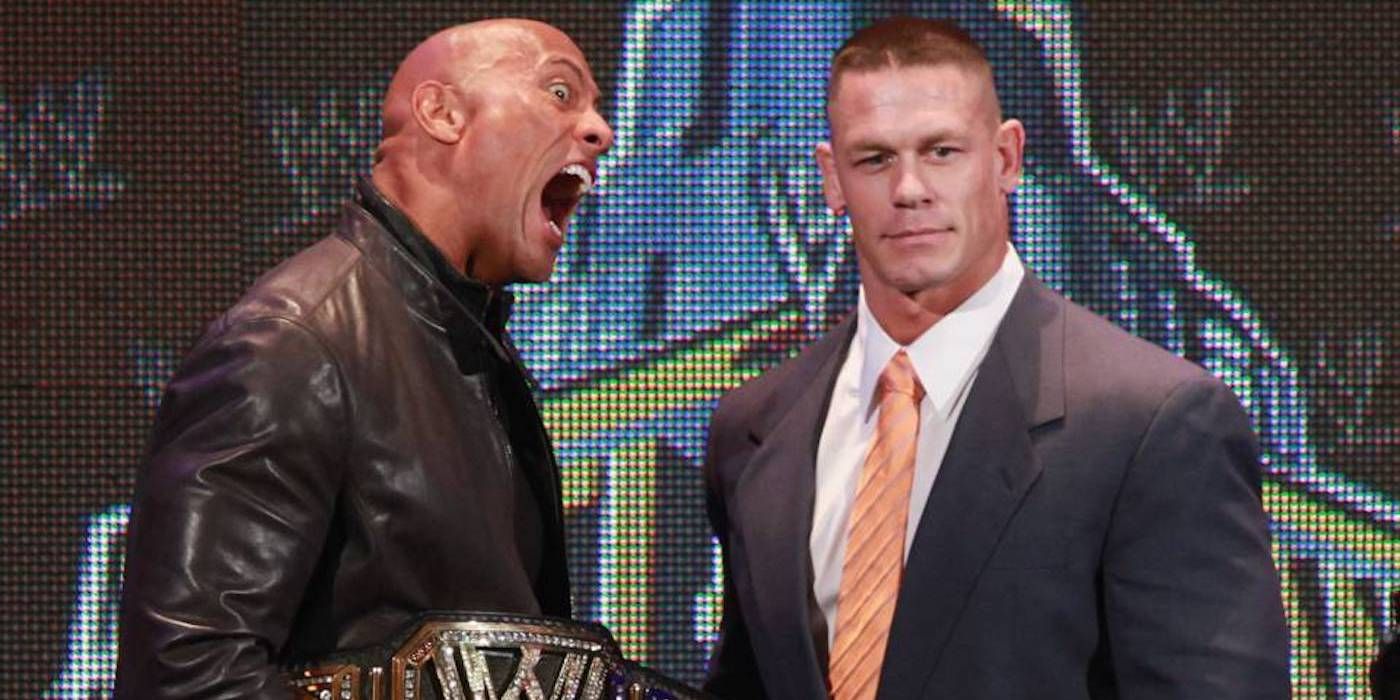 Dwayne The Rock Johnson and John Cena WWE